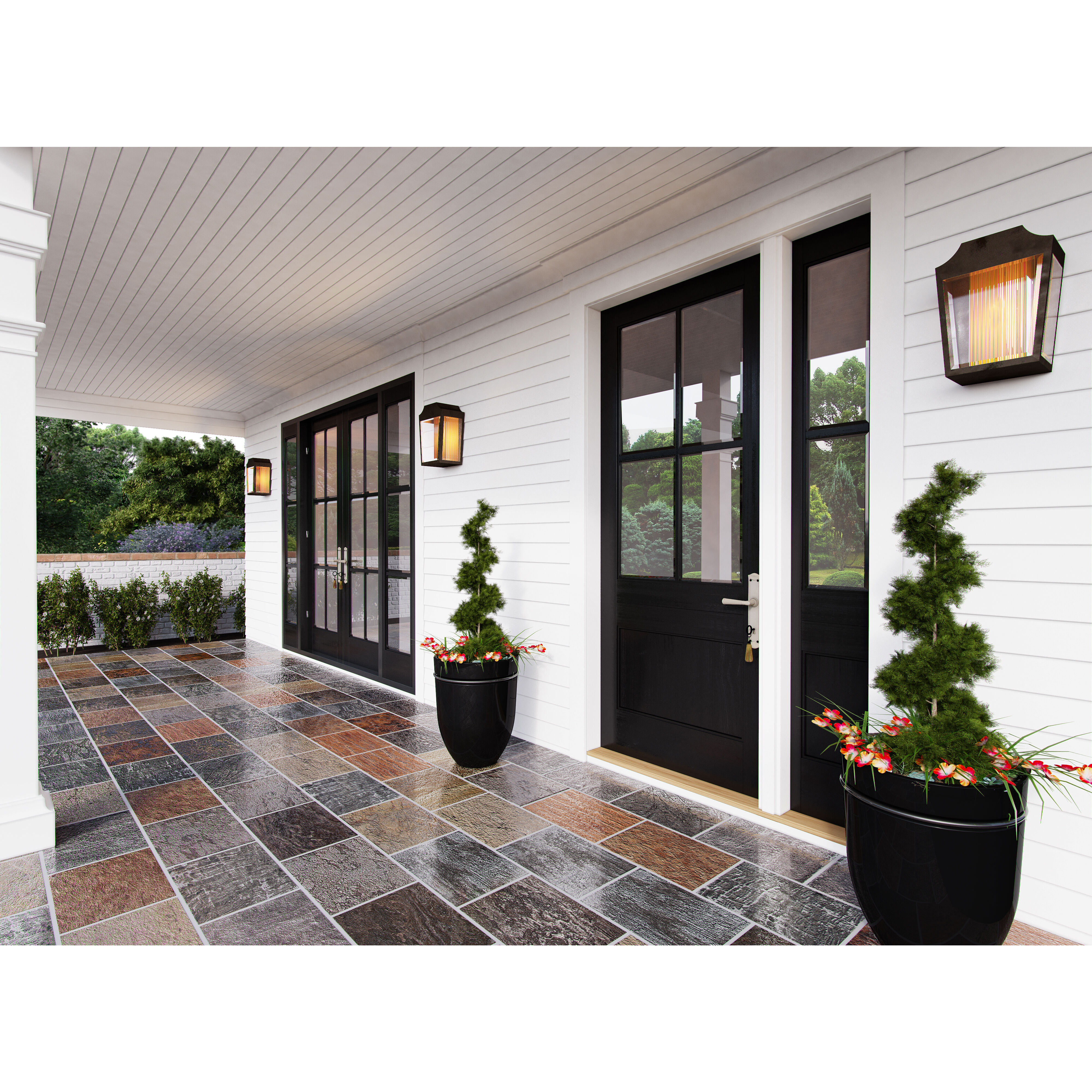 Villa LED LED 14.25 inch Anthracite Outdoor Wall Lantern