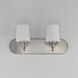 Durham 2 Light 18 inch Satin Nickel Bath Vanity Wall Light
