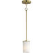 Lateral 1 Light 4.75 inch Satin Brass Single Pendant Ceiling Light in Satin White