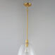 Babylon 1 Light 12 inch Satin Brass Single Pendant Ceiling Light