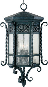 Scottsdale 3 Light 13 inch Country Forge Outdoor Hanging Lantern