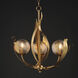Firenze 3 Light 26.5 inch Gold Leaf Chandelier Ceiling Light