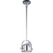 Hi-Bay 1 Light 10 inch Satin Nickel Mini Pendant Ceiling Light
