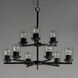 Corona 9 Light 28 inch Black Multi-Tier Chandelier Ceiling Light in Clear