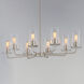 Sleek 8 Light 34 inch Satin Nickel Chandelier Ceiling Light