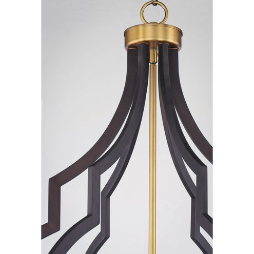 Crest 6 Light 26 inch Oil Rubbed Bronze/Antique Brass Chandelier Ceiling Light