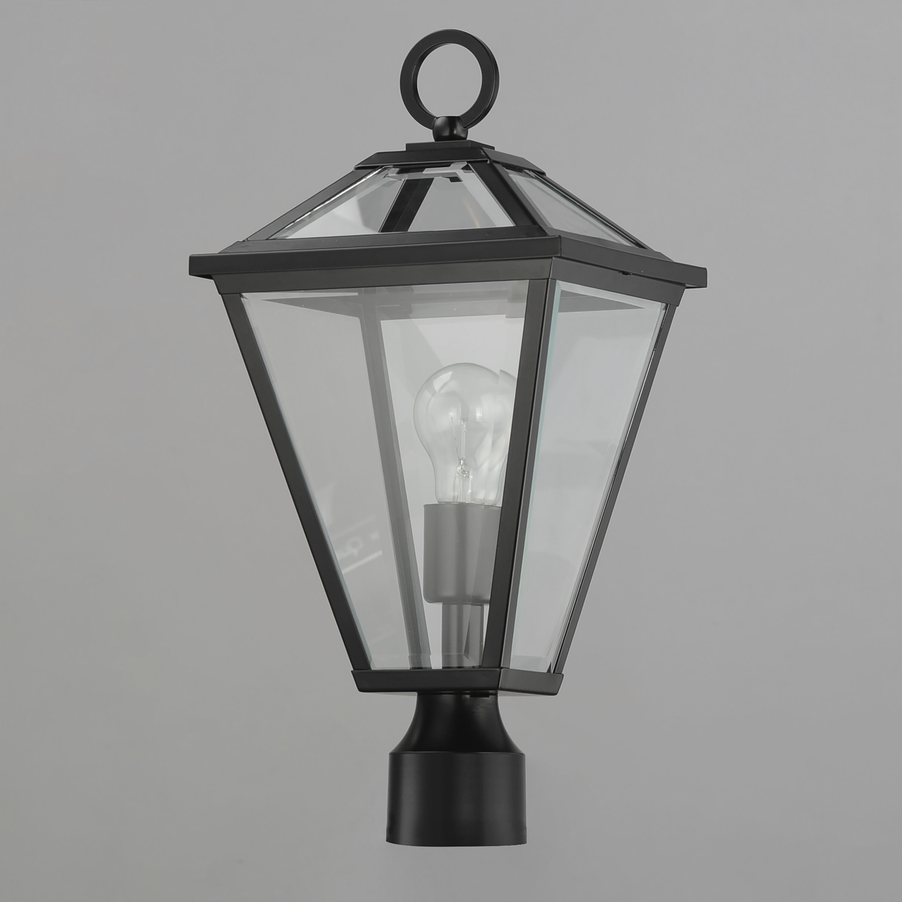 Prism 1 Light 19 inch Black Outdoor Post Lantern, Post Lantern
