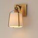 Bandera Wall Sconce Wall Light in Natural Aged Brass