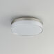 Edge LED 7 inch Satin Nickel Flush Mount Ceiling Light in White