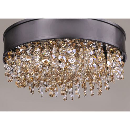 Mystic LED 16 inch Bronze Flush Mount Ceiling Light in Scotch Crystal, 30.8