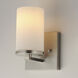 Lateral 1 Light 5 inch Satin Nickel Wall Sconce Wall Light in Satin White
