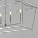 Clifton 6 Light 48 inch Satin Nickel Linear Pendant Ceiling Light