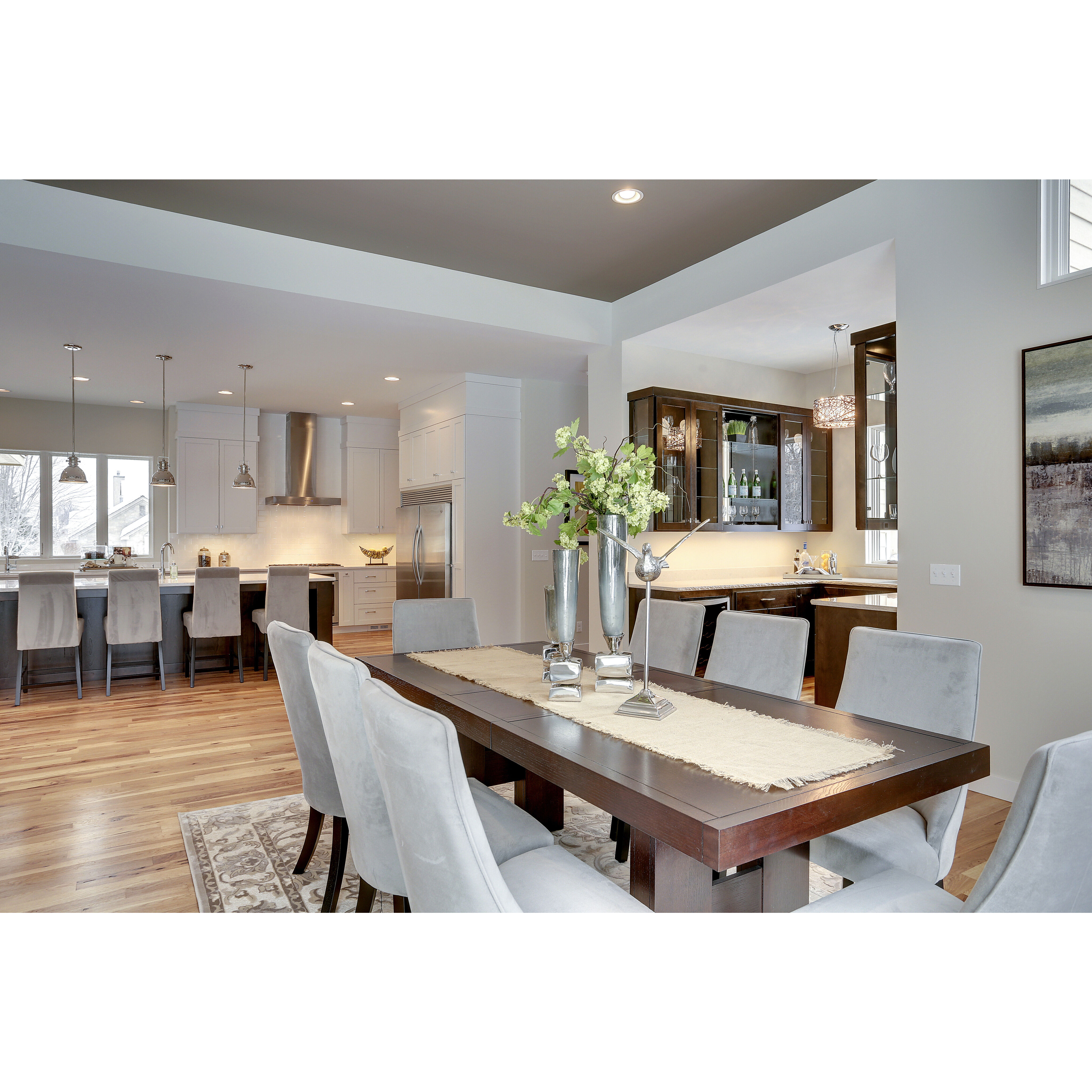 Hi-Bay 1 Light 17.75 inch Satin Nickel Single Pendant Ceiling Light