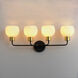 Coraline 4 Light 29.5 inch Bronze and Satin Brass Bath Vanity Wall Light in Bronze/Satin Brass