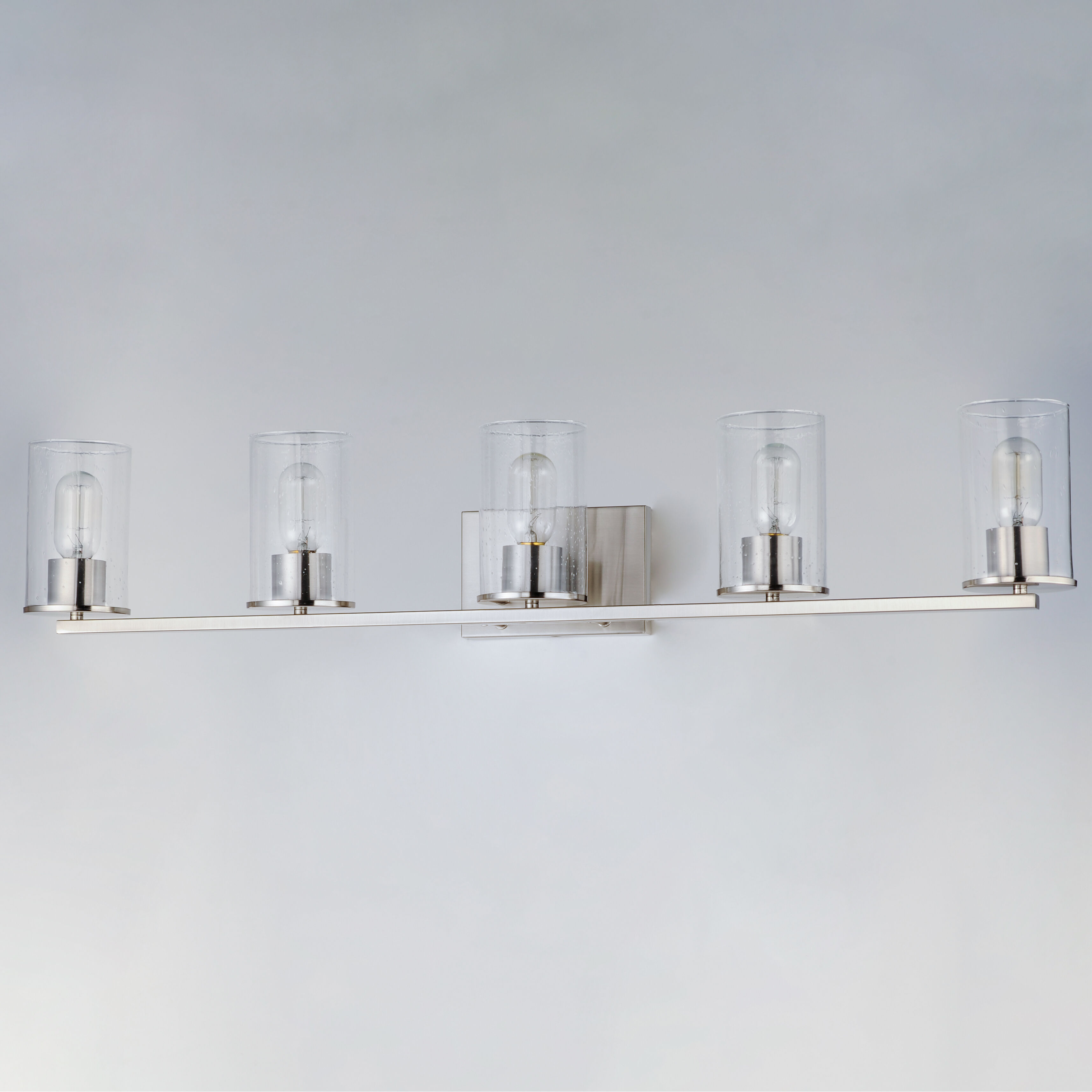 Sleek 5 Light 40 inch Satin Nickel Bath Vanity Wall Light