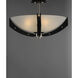Merge 4 Light 22 inch Black/Wenge Semi-Flush Mount Ceiling Light