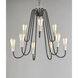 Haven 9 Light 27 inch Black/Satin Nickel Multi-Tier Chandelier Ceiling Light