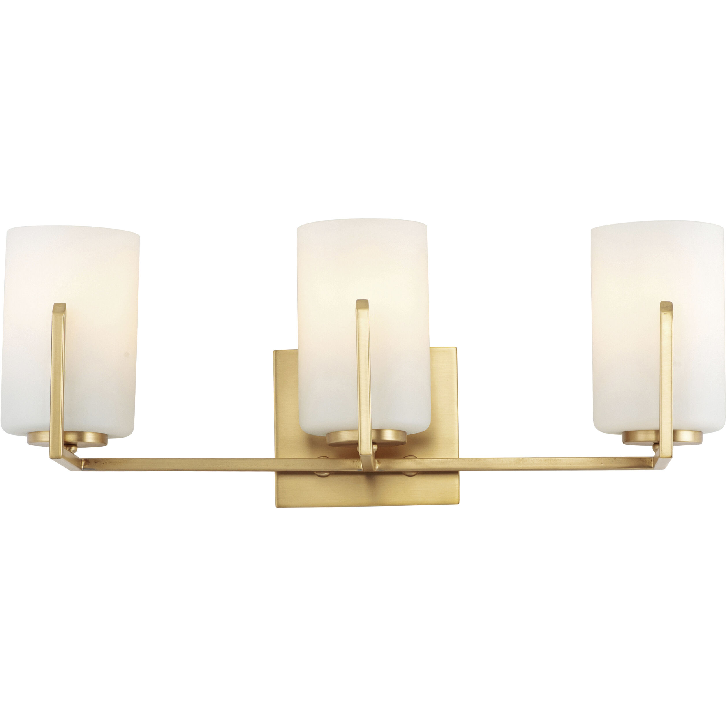 Dart 3 Light 21.25 inch Satin Brass Vanity Light Wall Light