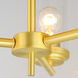 Corona 3 Light 17 inch Satin Brass Single-Tier Chandelier Ceiling Light in Clear