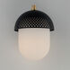 Perf Outdoor 1 Light 10.5 inch Black and Gold Outdoor Wall Mount