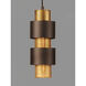 Caspian 1 Light 5.5 inch Oil Rubbed Bronze and Antique Brass Mini Pendant Ceiling Light