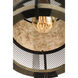 Boundry 1 Light 9 inch Black and Barn Wood and Antique Brass Single Pendant Ceiling Light