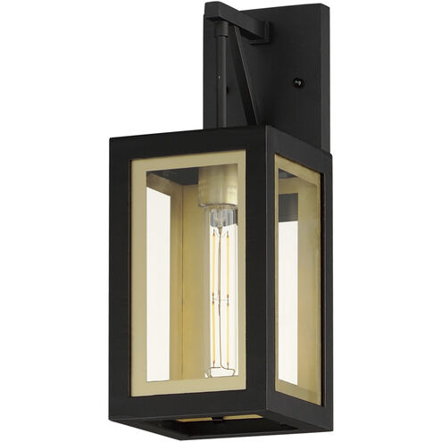 Neoclass 1 Light 16 inch Black/Gold Outdoor Wall Mount