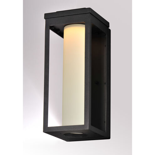 Salon LED LED 15 inch Black Outdoor Wall Sconce in Satin White