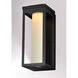 Salon LED LED 15 inch Black Outdoor Wall Sconce in Satin White