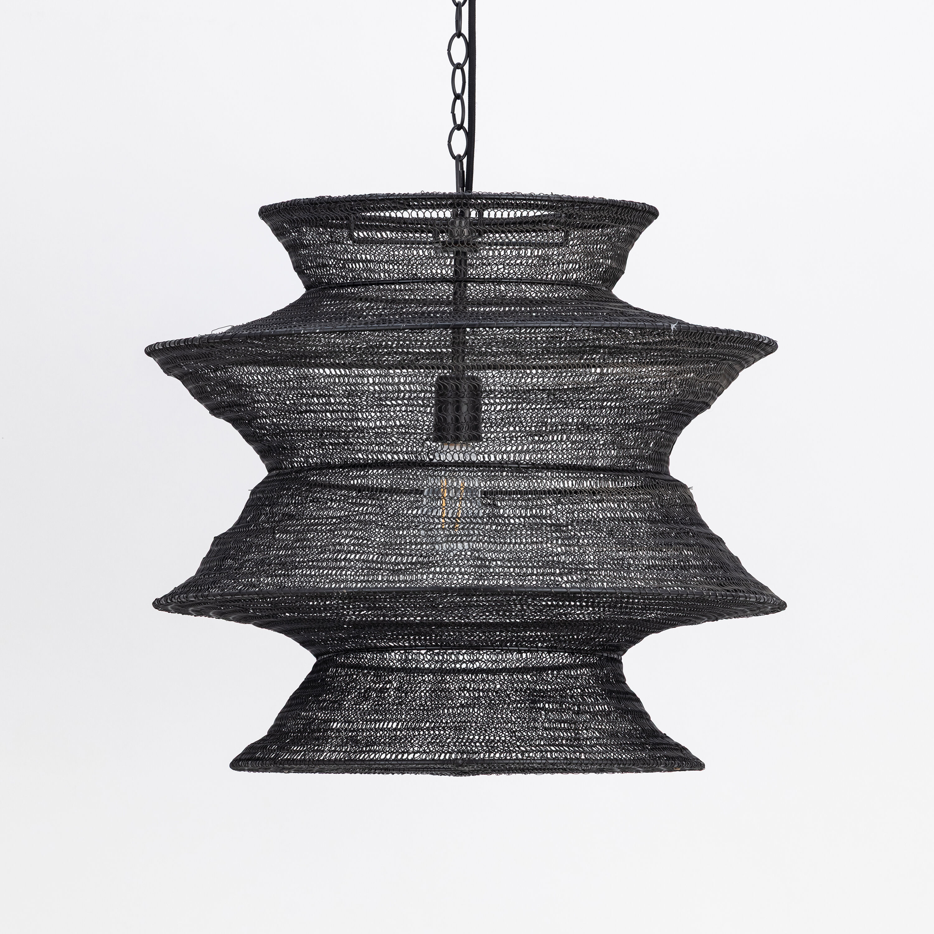 Krabi 1 Light 22.5 inch Black Single Pendant Ceiling Light