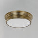 Fairmont 3 Light 16 inch Natural Aged Brass Flush Mount Ceiling Light