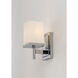 Tetra 1 Light 6 inch Polished Chrome Bath Vanity Wall Light in Satin White