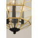 Heirloom 3 Light 16 inch Black/Burnished Brass Multi-Light Pendant Ceiling Light