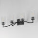 Rigata 4 Light 32.25 inch Black Bath Vanity Wall Light