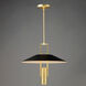 Tahoe LED 18 inch Black and Satin Brass Single Pendant Ceiling Light