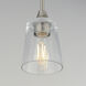 Hudson 1 Light 4.75 inch Satin Nickel Mini Pendant Ceiling Light in Clear