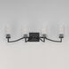 Rigata 4 Light 32.25 inch Black Bath Vanity Wall Light