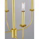 Wesley 4 Light 16 inch Satin Brass Chandelier Ceiling Light