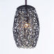 Arabesque LED 6.5 inch Oil Rubbed Bronze Mini Pendant Ceiling Light in Cognac