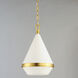 Giza 1 Light 11 inch Satin Brass Single Pendant Ceiling Light