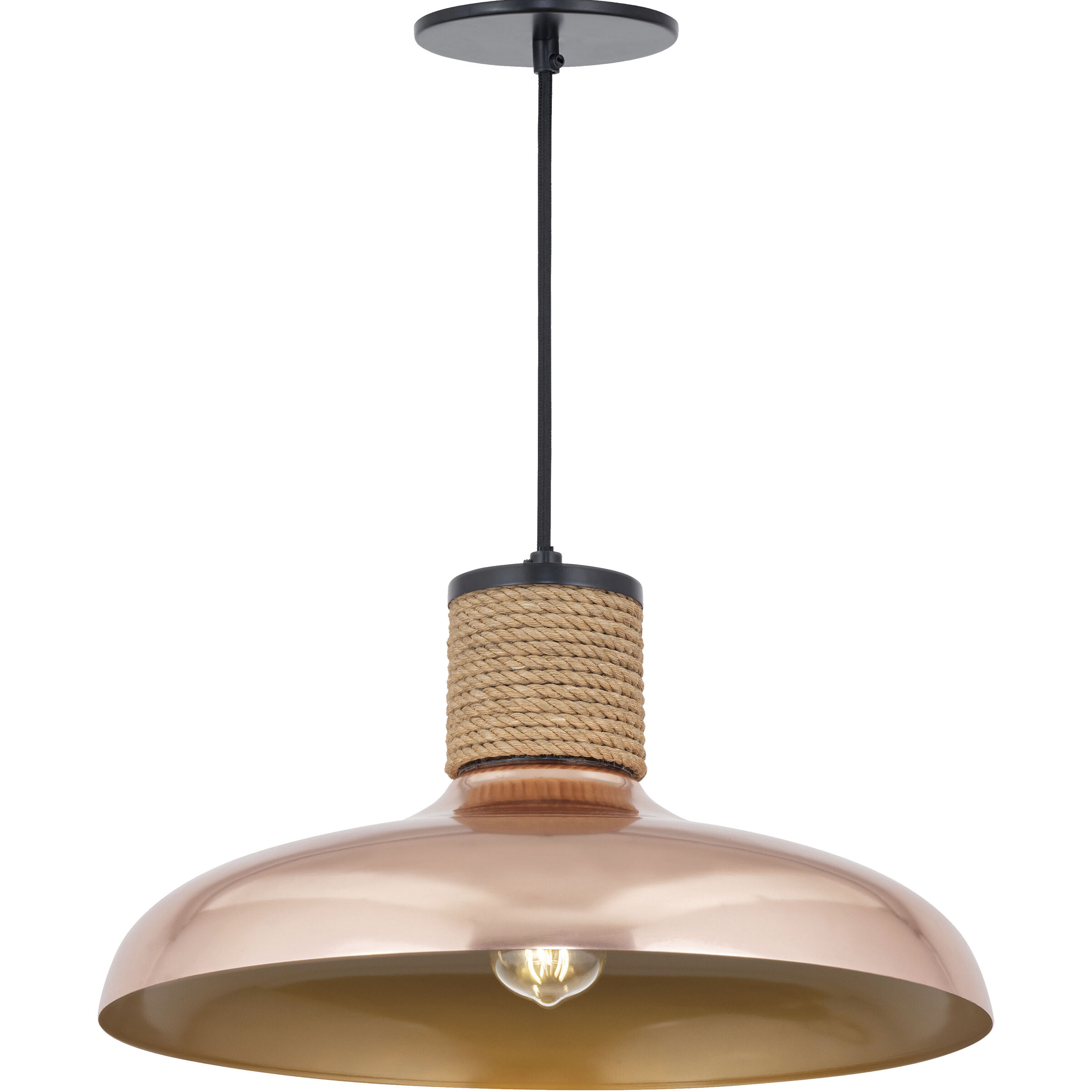 Bingham 1 Light 17 inch Copper Single Pendant Ceiling Light