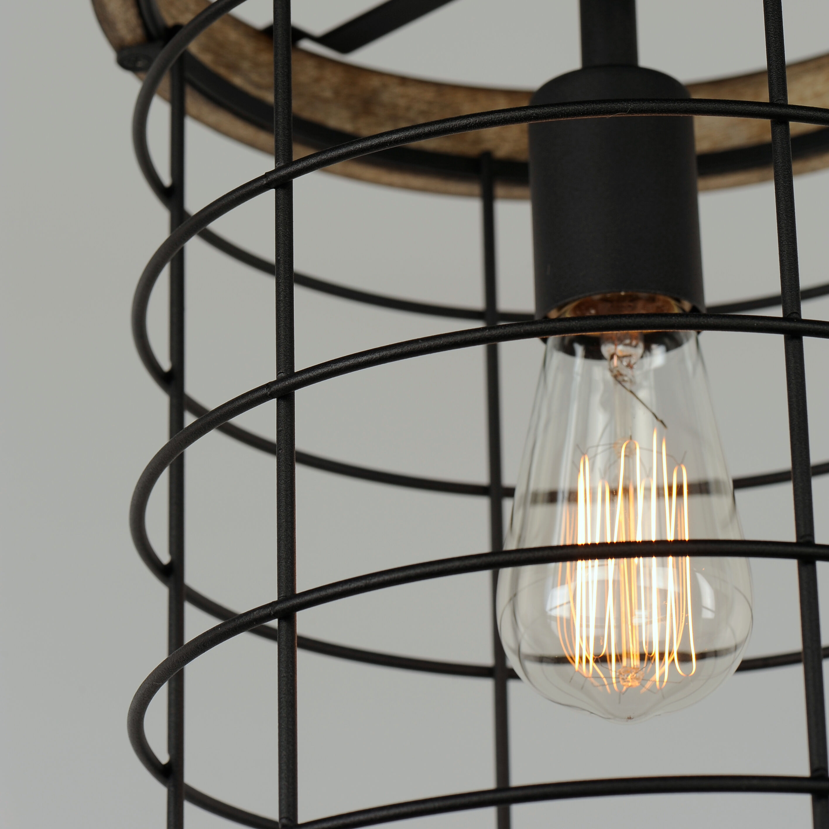 Homestead 1 Light 10 inch Driftwood/Black Single Pendant Ceiling Light