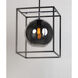 Fluid LED 15 inch Black and Polished Chrome Single Pendant Ceiling Light in Mirror Smoke
