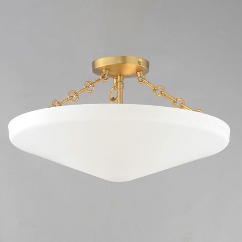 Artemis 3 Light 19.75 inch Natural Aged Brass Invert Bowl Pendant Ceiling Light