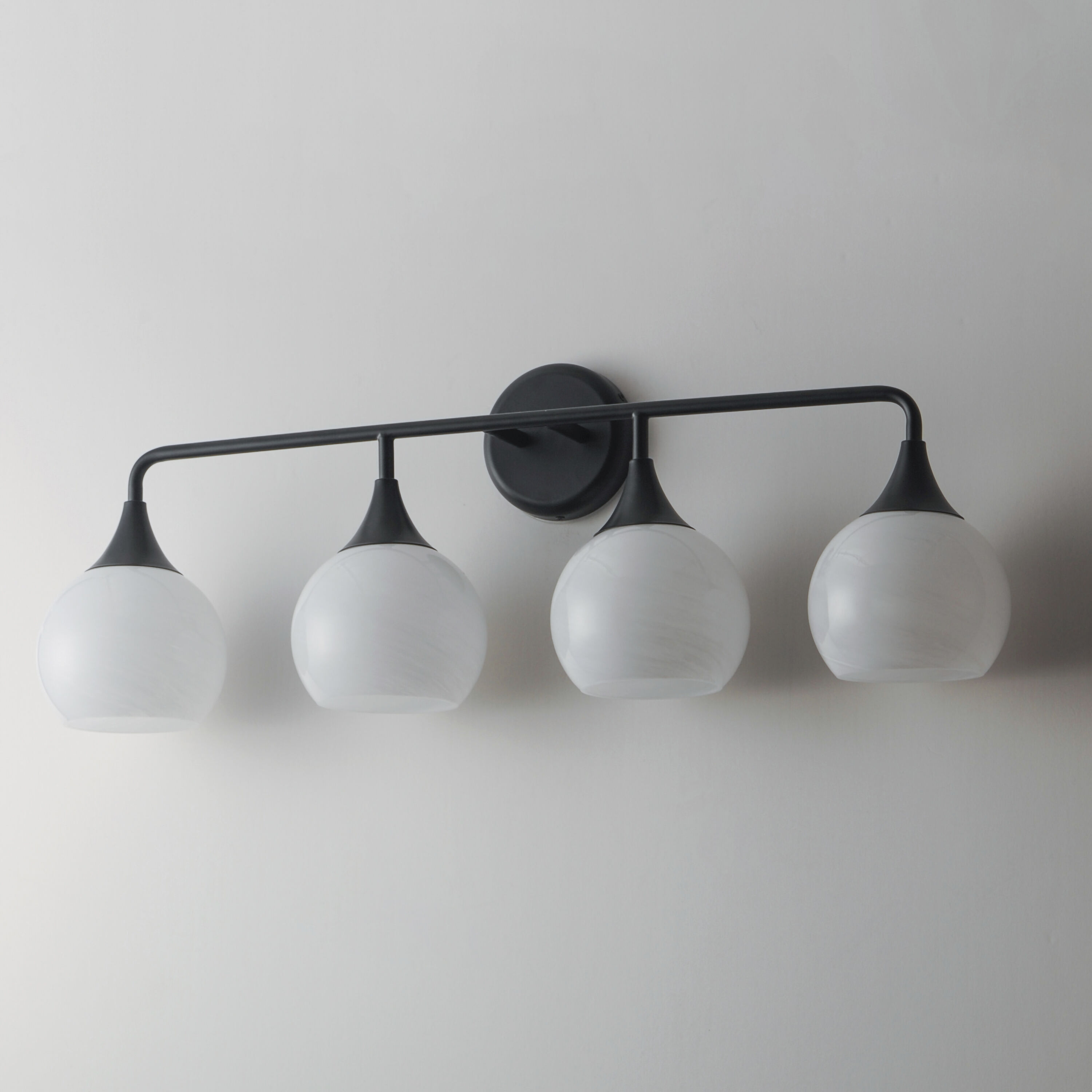 Neve 4 Light 31 inch Black Bath Vanity Wall Light