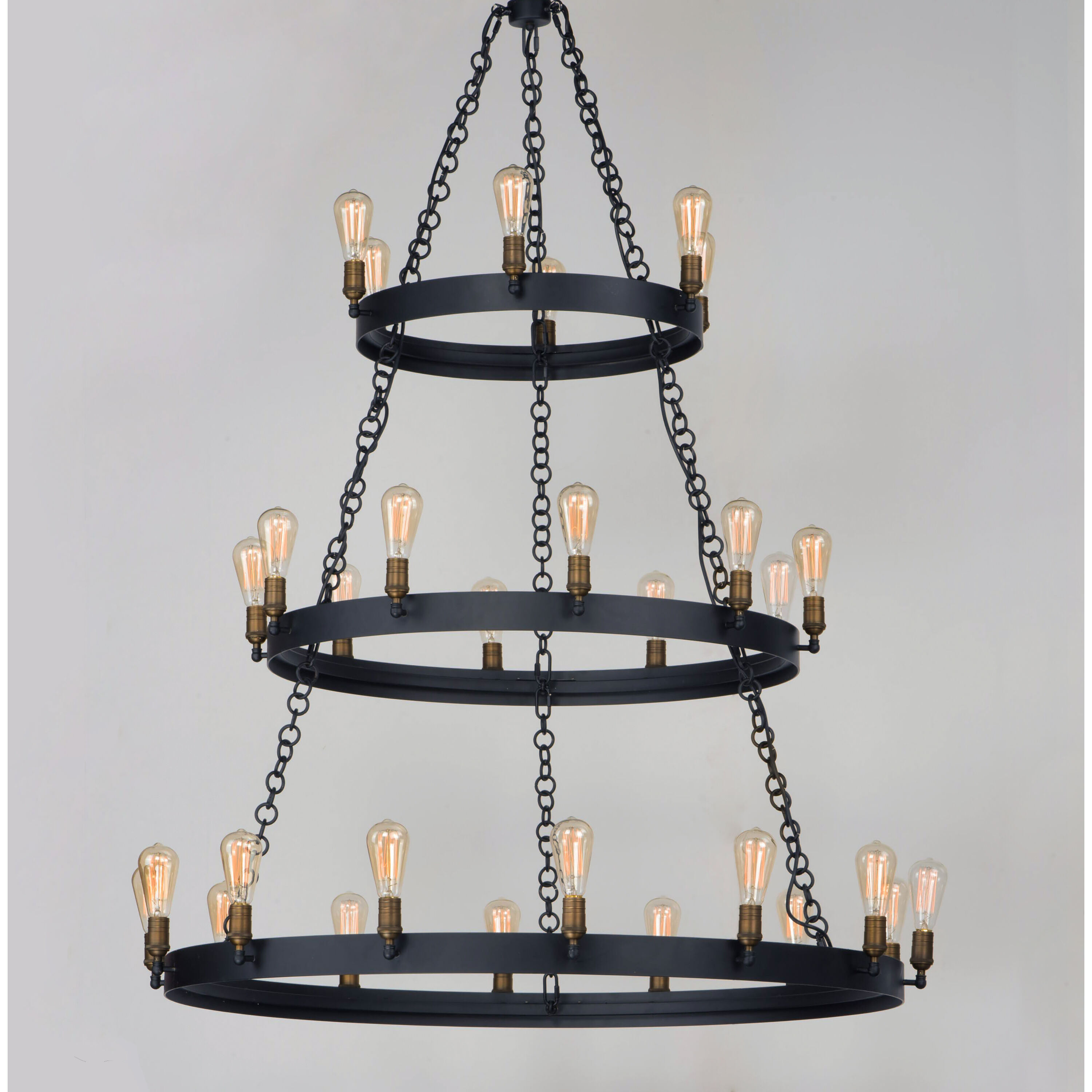 Maxim 26278BKNAB Noble 30 Light 50 inch Black/Natural Aged