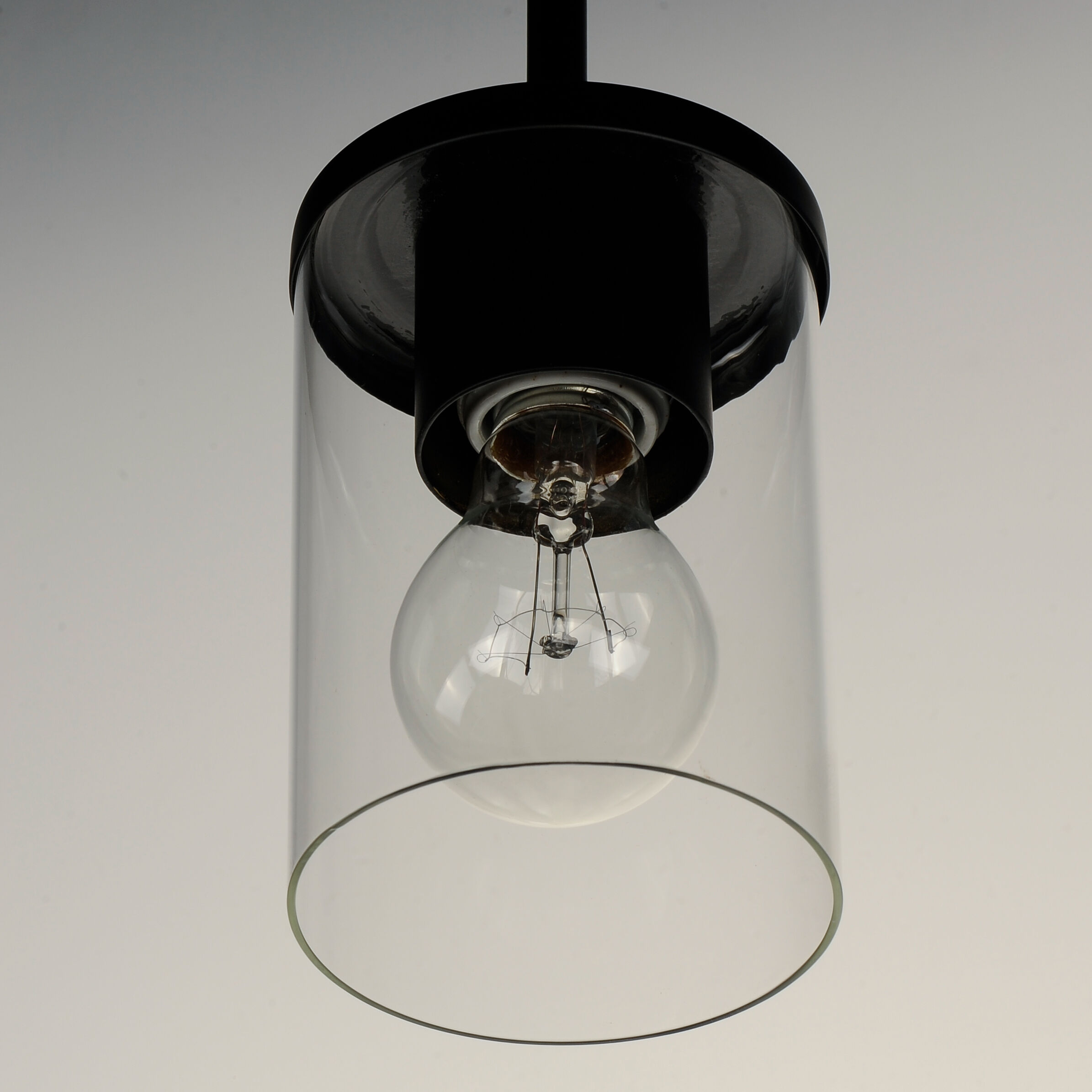 Corona 1 Light 5 inch Black Mini Pendant Ceiling Light in Clear