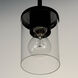 Corona 1 Light 5 inch Black Mini Pendant Ceiling Light in Clear