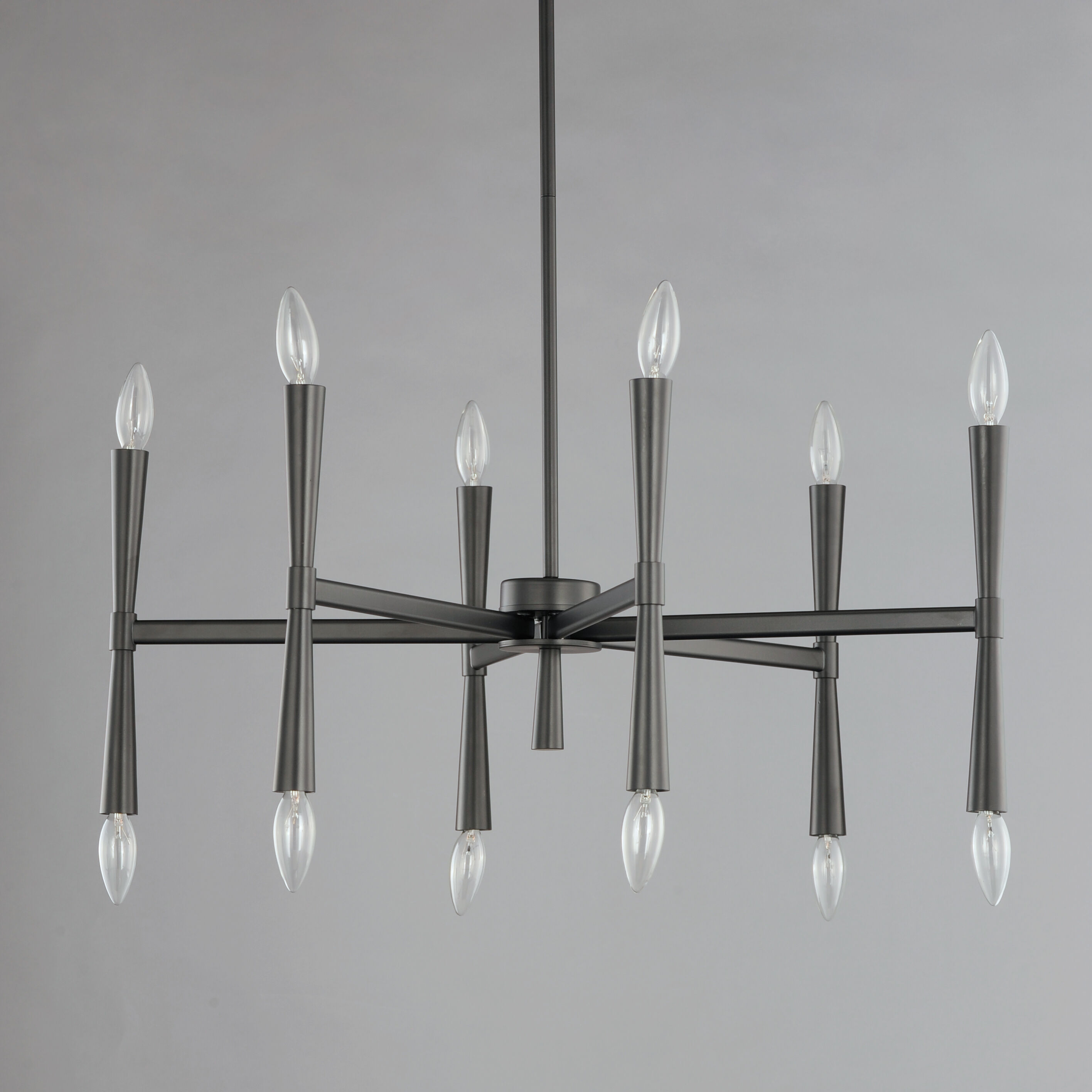 Rome 12 Light 29 inch Black Chandelier Ceiling Light