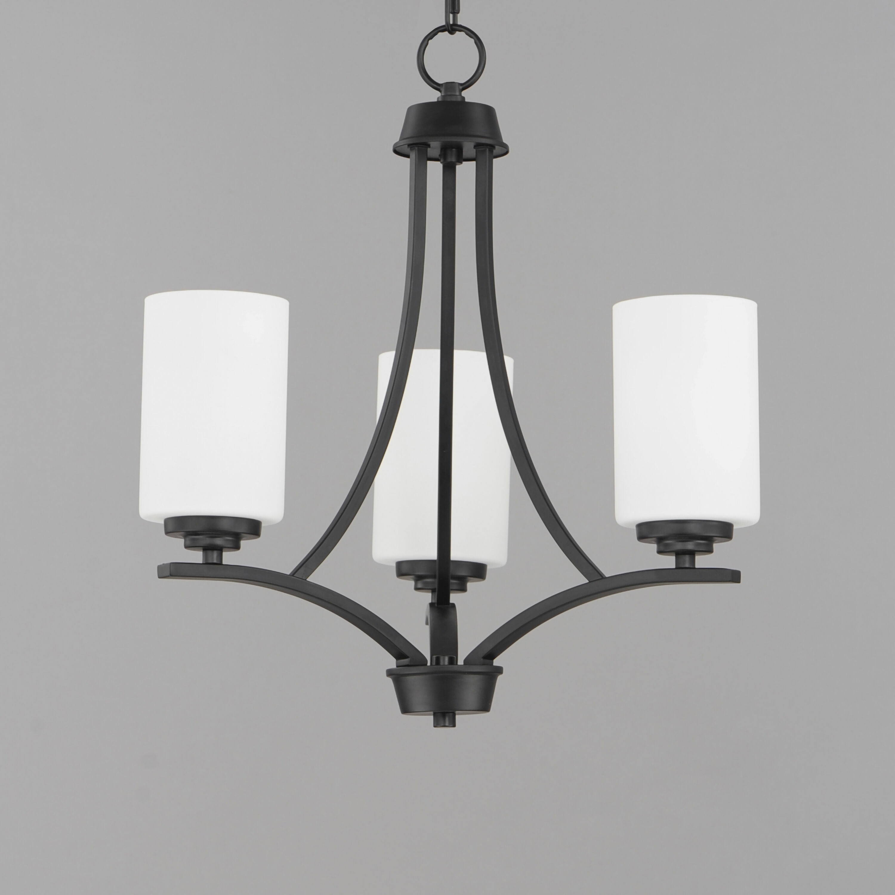 Deven 3 Light 18 inch Black Mini Chandelier Ceiling Light